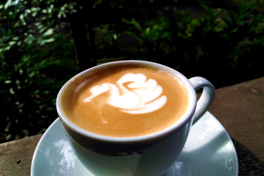 Latte art'lı kahve